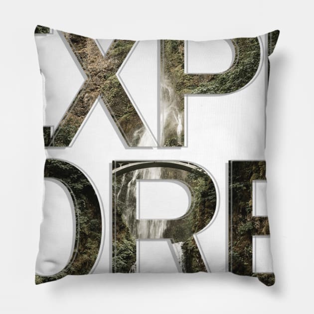 EXPLORE Pillow by afternoontees