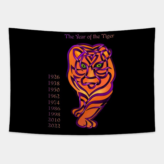 Chinese Tiger Tapestry by KnotYourWorld4