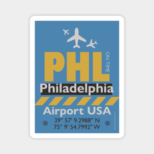 Airport code PHL 909.21 Magnet