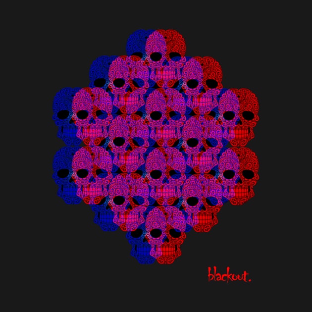 Skulls Purple Sugar 3D by Blackout Design by Blackout Design