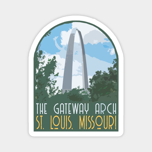 St. Louis Arch Decal Magnet by ZSONN