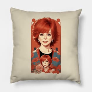 reba mcentire//vintage vektor 80s style v1 Pillow