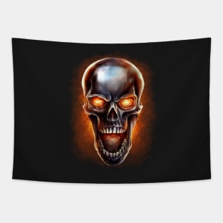 Metal Skull Tapestry