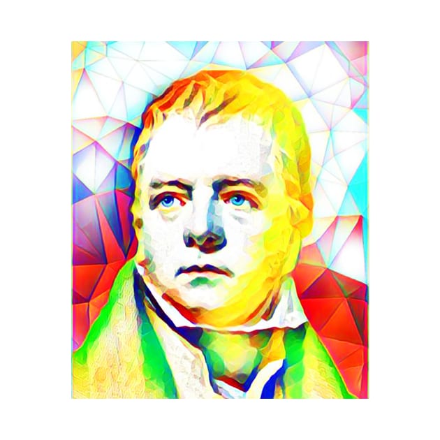 Walter Scott Colourful Portrait | Walter Scott Artwork 12 by JustLit