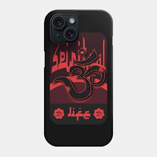 Spiritual Life: Red Dot Om Phone Case