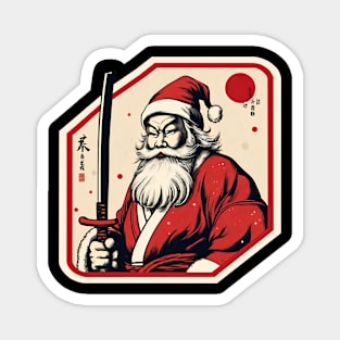 Santa Claus Samurai Katana Magnet