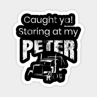 Semi Truck Driver Funny Caught Ya Staring At My Peter Magnet