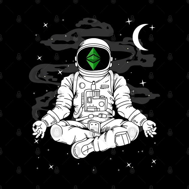 Astronaut Yoga Ethereum Classic ETH Coin To The Moon Crypto Token Cryptocurrency Blockchain Wallet Birthday Gift For Men Women Kids by Thingking About