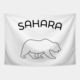 Sahara Bear Black Tapestry