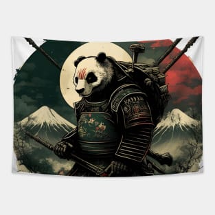 Japanese Panda Samurai Tapestry