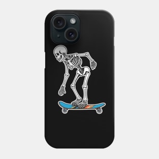 Skeleton Doing Trick On Skateboard Phone Case