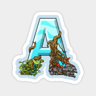 Aquascape in Letter A Magnet