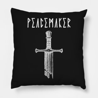 Peacemaker Gothic Broken Sword Runes Pillow