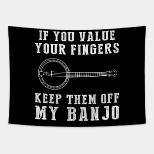 Strumming with Attitude: Keep Your Fingers Off My Banjo! Tapestry