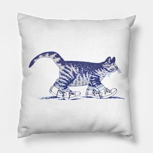 B KLIBAN FAT CAT SNEAKERS CRAZY Pillow