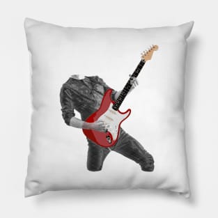 Rock n Roll Guitar Player, Red Pillow