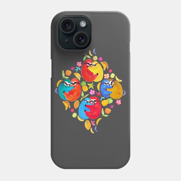 Sloth Hugs Phone Case by PerrinLeFeuvre