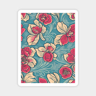 Botanical Designs Flower Patterns Magnet