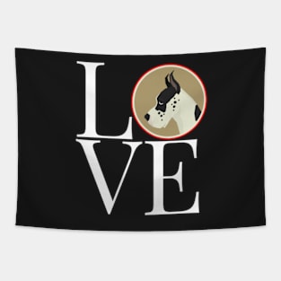 Love Great Dane Square Tapestry