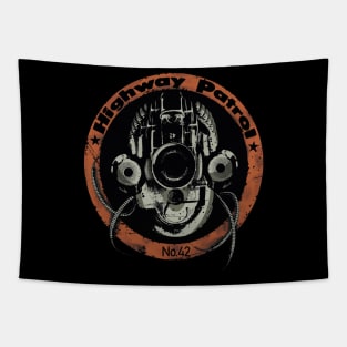 Robot Head Vintage Style Tapestry