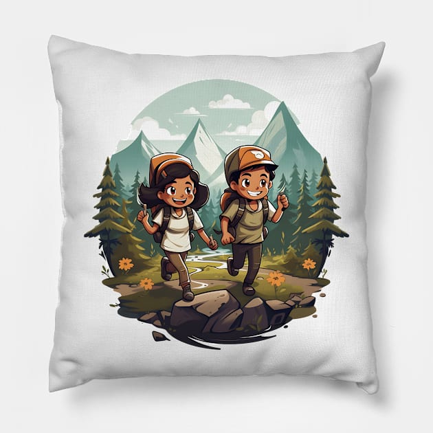 Hike more Worry less Pillow by Printashopus