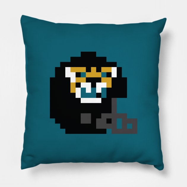 8 Bit Jacksonville Jaguars Helmet Pillow by N8I