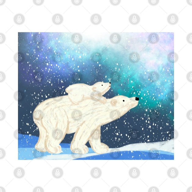 Cute polar bears by Nastya Li