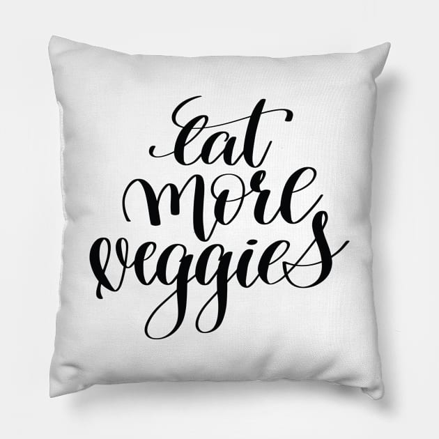 Eat More Veggies Pillow by ProjectX23Red