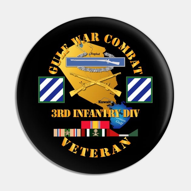 Gulf War Combat Infantry Vet w 3rd ID SSI Pin by twix123844