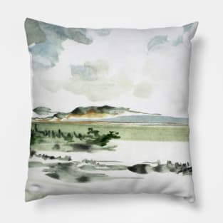 Watercolor Landscape Pillow