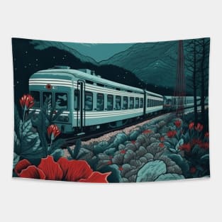 Japanese Train Tapestry