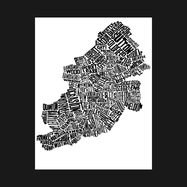 Birmingham City word Map by madein1874