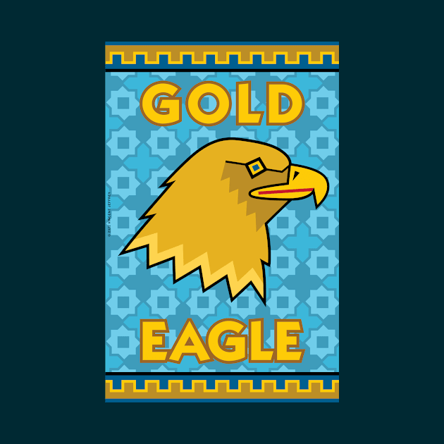 Glorious Gold Eagle Crest by Mindscaping