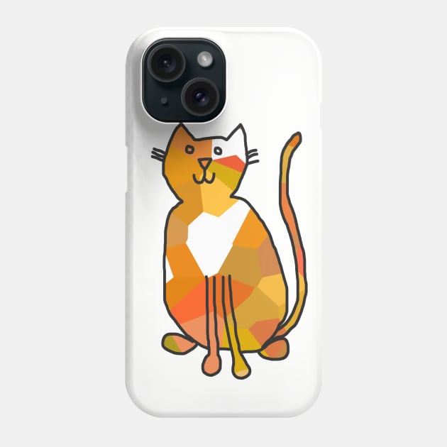 Gold Crystal Cat Phone Case by ellenhenryart