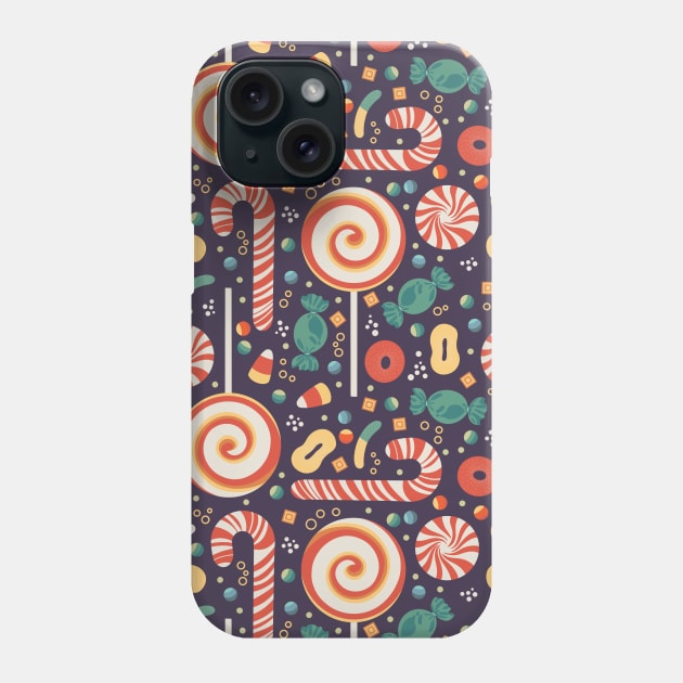 Various Candy Seamless Pattern Phone Case by Simplulina