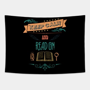 Keep Calm and Read On Retro Vintage RC01 Tapestry