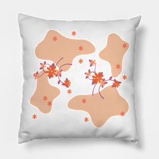 Random shapes and flowers Pillow