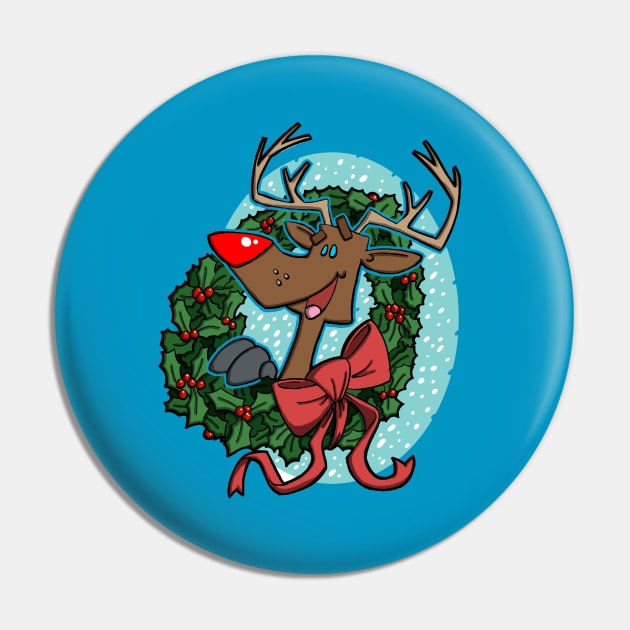 Deer Wreath Pin by RichCameron