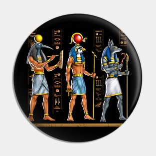 Egyptian Gods Anubis Thoth and Horus Pin