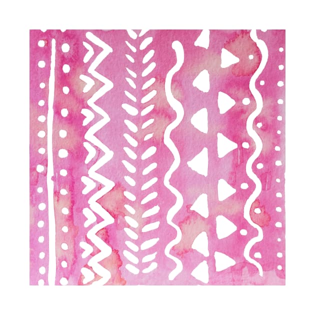 Loose boho chic pattern - pink by wackapacka