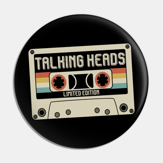 Talking Heads - Limited Edition - Vintage Style Pin by Debbie Art