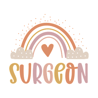 Surgeon - boho casual over the rainbow Design T-Shirt