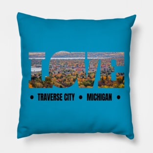 Traverse City Michigan Love for the Midwest Pillow