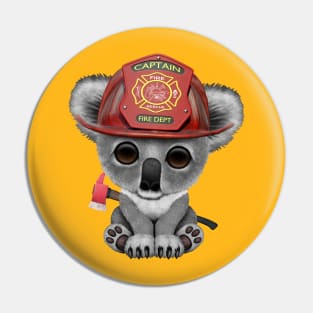 Cute Baby Koala Firefighter Pin