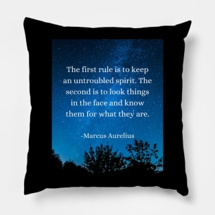 Stoic Wisdom: Keep an Untroubled Spirit, Face Truths Pillow