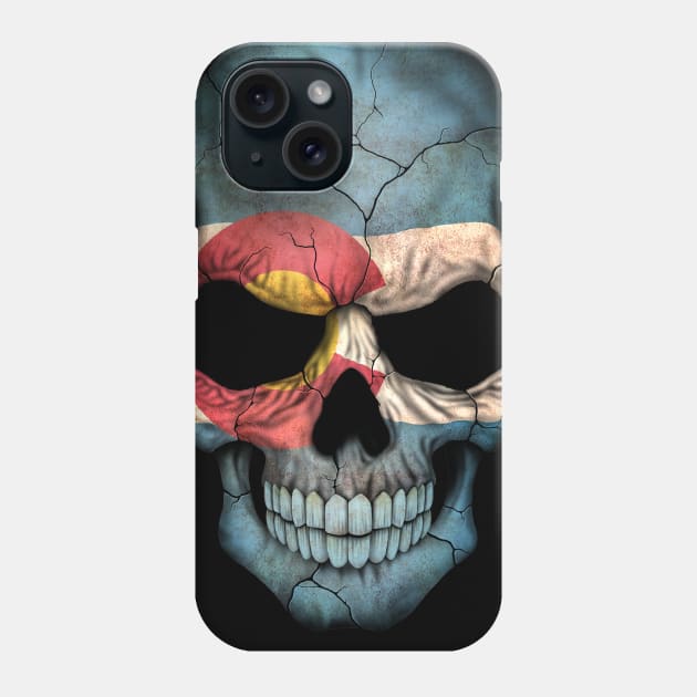 Colorado Flag Skull Phone Case by jeffbartels