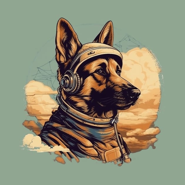 Aviator dog by GreenMary Design