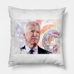 Joe Biden portrait, President of the United States Pillow