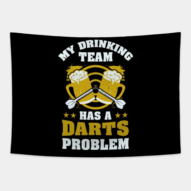 Darts Drinking Team Tapestry by TheBestHumorApparel