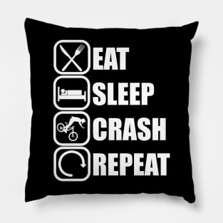 Eat Sleep Crash Repeat Pillow